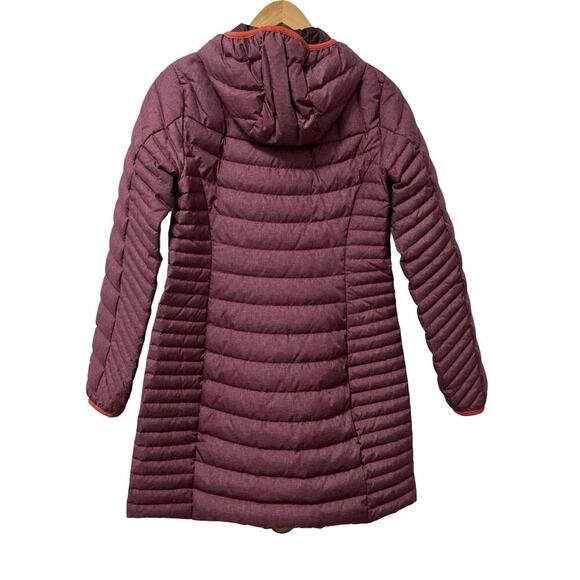 Eddie Bauer Womens Astoria Hooded Down Long Puffer Jacket Size S Red Skiing - Picture 2 of 9